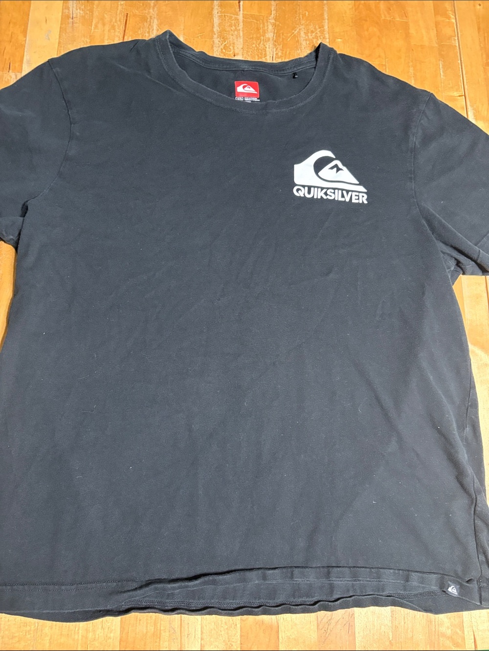 Quiksilver Black T-Shirt with White Logo